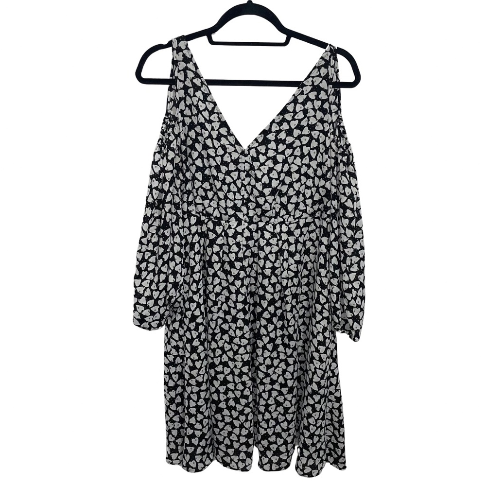 Disney's Alice Through The Looking Glass Happy Hearts Off Shoulder Dress Sz Xl View 2